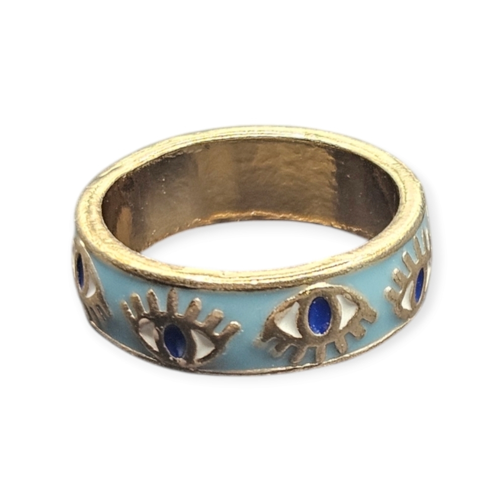 Evil Eye Stackable Ring - Picture 2 of 3
